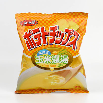 湖池屋 洋芋片 - 玉米濃湯口味 (奶素) Potato Chips - Corn Soup Flavor
